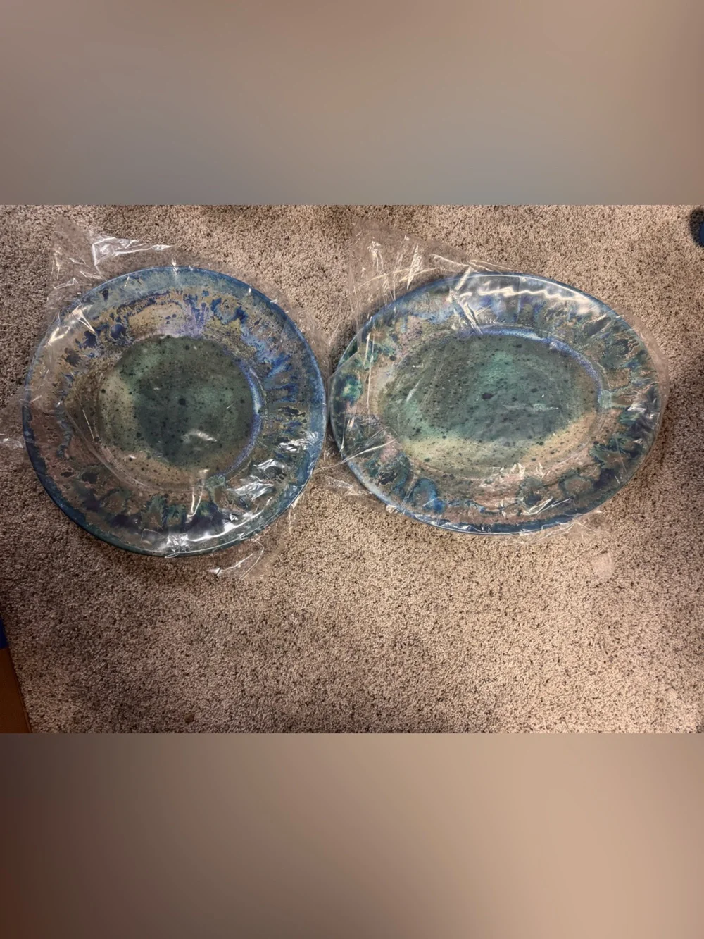 Radiance Teal 2pc Melamine Platter Set –14